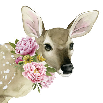 Deer Spring I - Wrapped Canvas Print