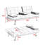 Canapé capitonné moderne en polyester avec rangement pour salon 80 po-2089125126
