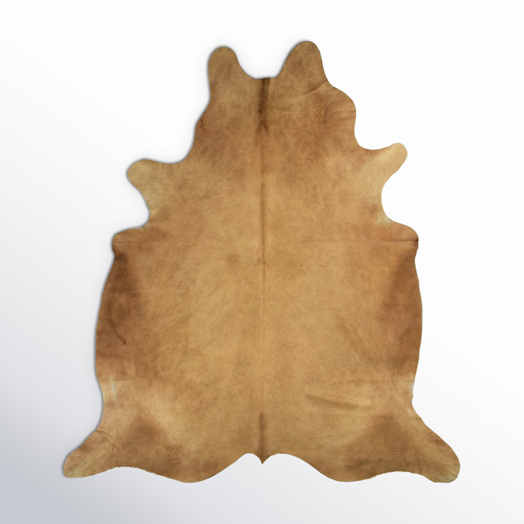 Charlize Hand Curated Cowhide Contemporary Natural Solid Beige 24 Area Rug