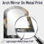 Miroir mural arqué sur métal doré Golden Silky Flower Design III-113742842