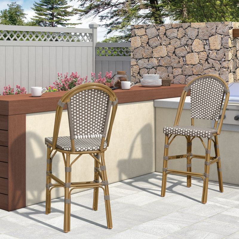 Tabouret de bar 30 po Varda, Coloré / bambou
