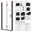 30" W x 72" H Bifold Pivot Shower Door with 1/4" Tempered Glass, Stainless Steel Matte Black Frame-100751564