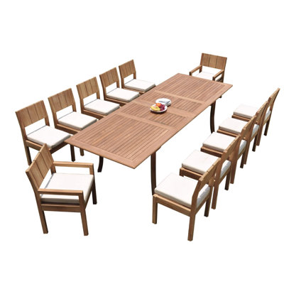 Indiana 13 Piece Teak Dining Set