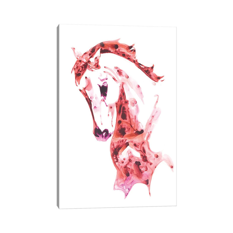 Garnet Horse II by Julie T. Chapman - Wrapped Canvas Print, 20.32 cm H x 30.48 cm W