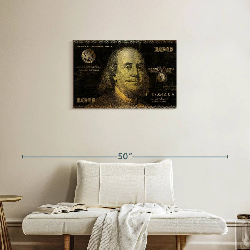 Kerner Hundred Dollar Bill, 20" H x 30" W