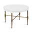 Table basse ronde en bois et métal