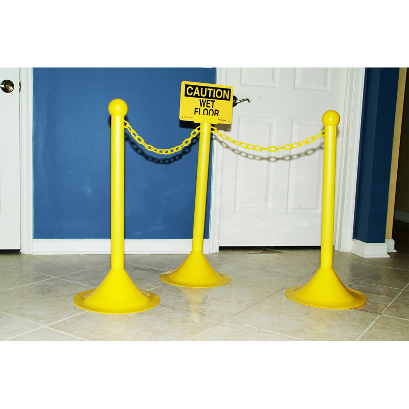 Adaptateur de plaque stanchion, H 3,13 po x l 6 po x P 3,5 po, Jaune