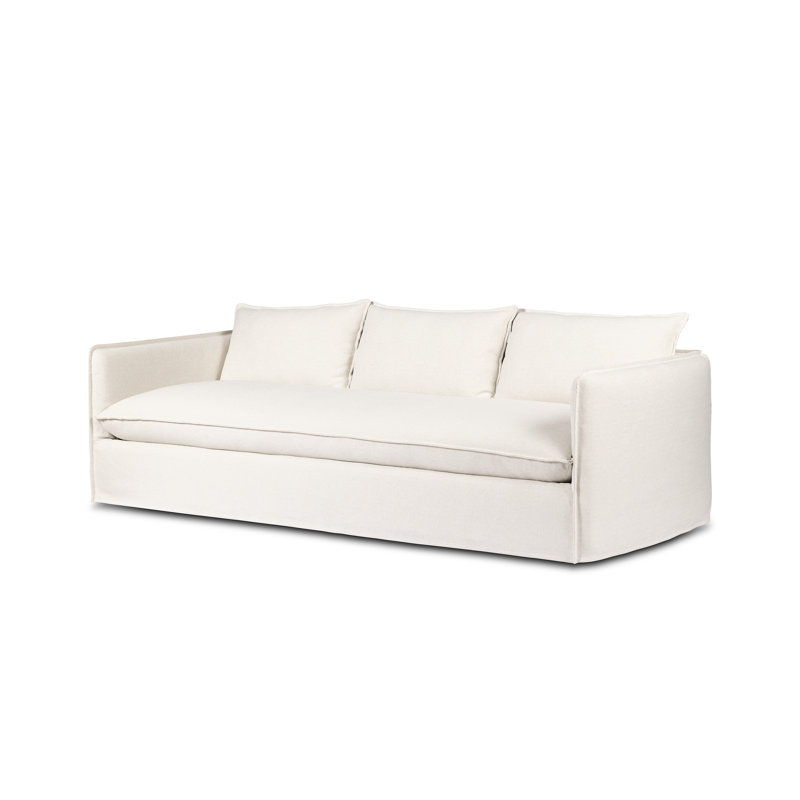 Canapé d'extérieur rectangulaire de 96 po avec coussins Jeter, Lin Alessi