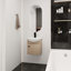 Meuble-lavabo 18 po avec lavabo en céramique, fixation murale