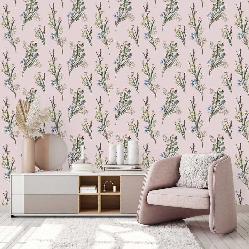Floral Tile, 2.08' W x 10.42' L