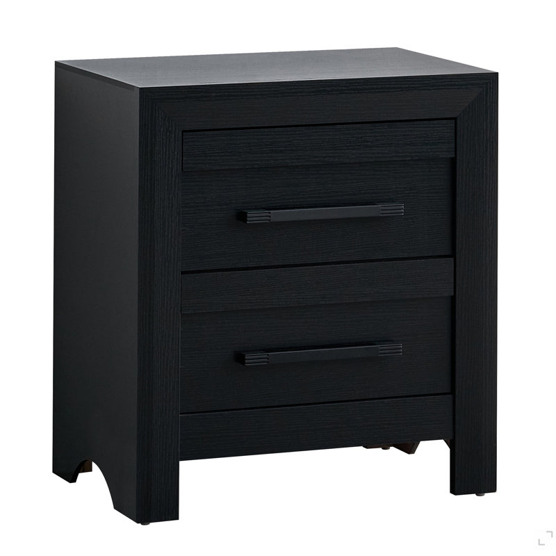 Panel-Front 2-Drawer Nightstand
