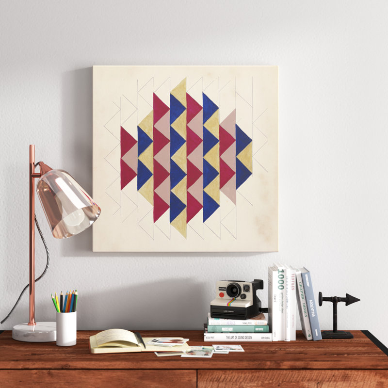 «Geometric Pattern Play IV» par Naomi McCavitt, reproduction d'art graphique sur toile, H 31,50 po x l 31,50 po x P 1,375 po
