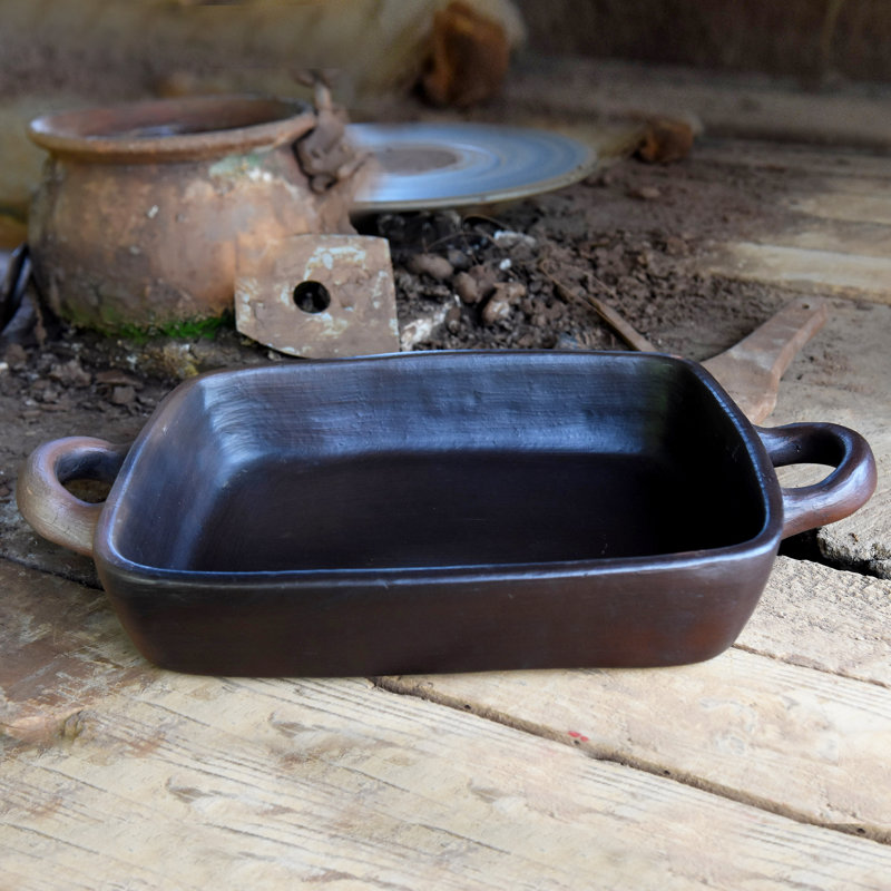 Ancient Cookware 14'' Earthenware Roasting Pan