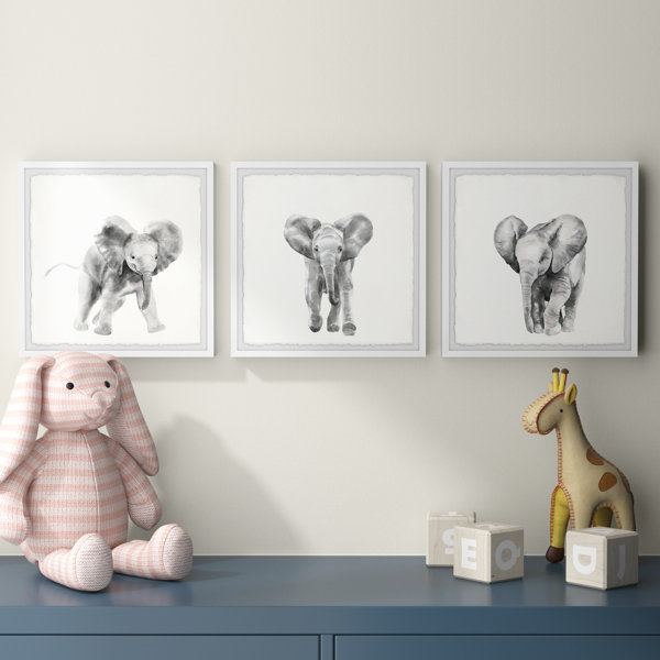 Greyleigh™ Baby & Kids Jennifer Animals 3 - Piece Framed Art | Wayfair