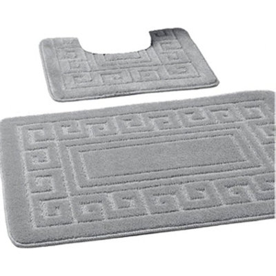 Silver Non-Slip Backing Bath Mat