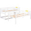 Lit superposé triple blanc avec matelas simples et escalier de rangement séparé - option espace supplémentaire