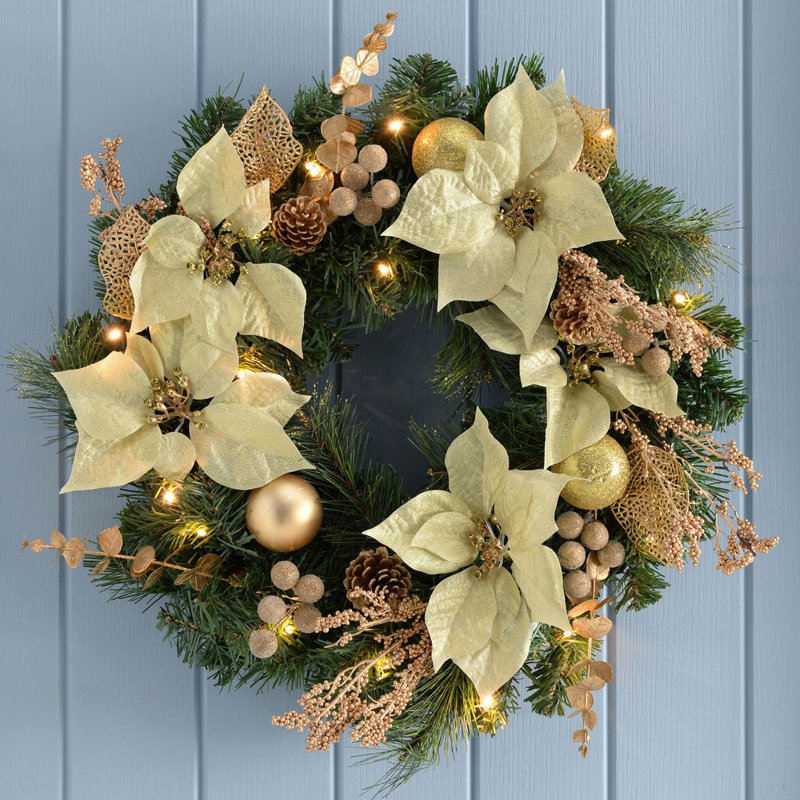 Lighted Mixed Assortment 60cm Wreath