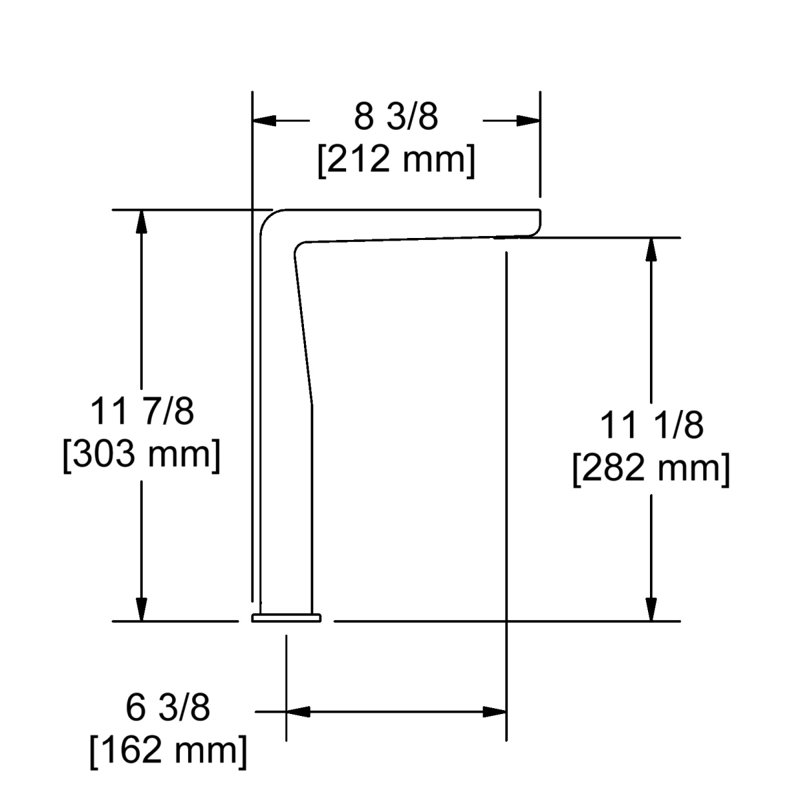 Parabola™ Single Hole Bathroom Faucet, Polished Nickel