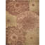 Tapis vert / brun en laine touffeté à la main Floral-348631427