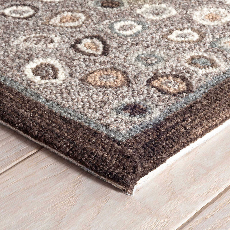 Tapis gris en laine Cat's Paw, Rectangle 8 pi 6 po x 11 pi 6 po