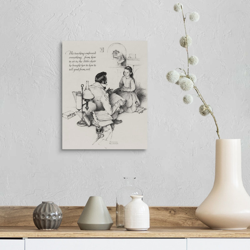 Art mural sur toile "The tuteur", H 14 po x l 11 po x P 1,25 po, Toile tendue