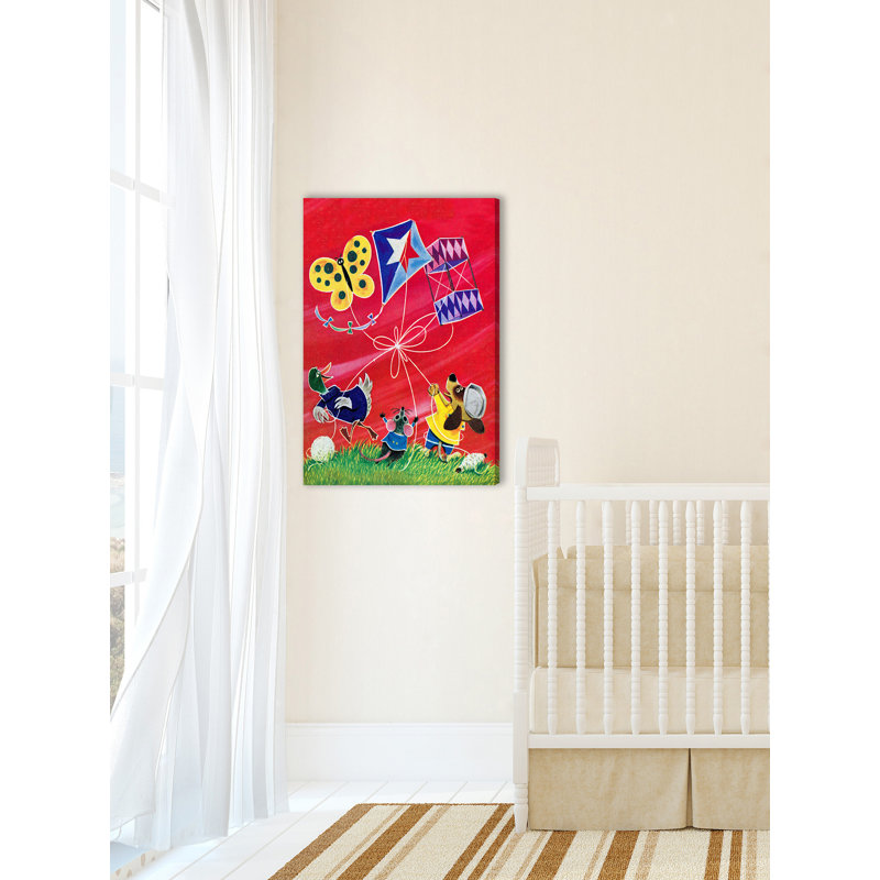 Flying A Kite - Wrapped Canvas Print, 46cm H x 30cm W