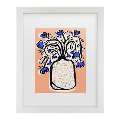 Treechild Lovely Flower Bouquet Matted Framed Art