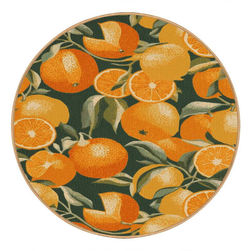  Tapis lavable Orangequat, Carré 3 pi