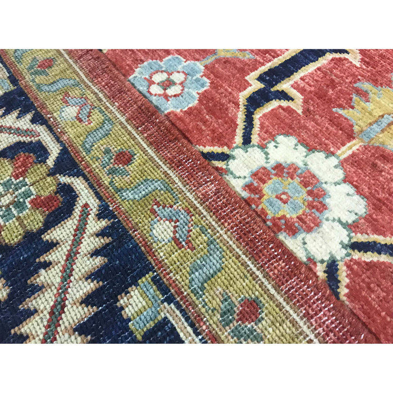 Tapis rouge noué à la main de haute qualité