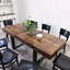Table de salle à manger extensible pour 6 à 10 personnes - ferme moderne avec rails silencieux (brun foncé)-1676888421