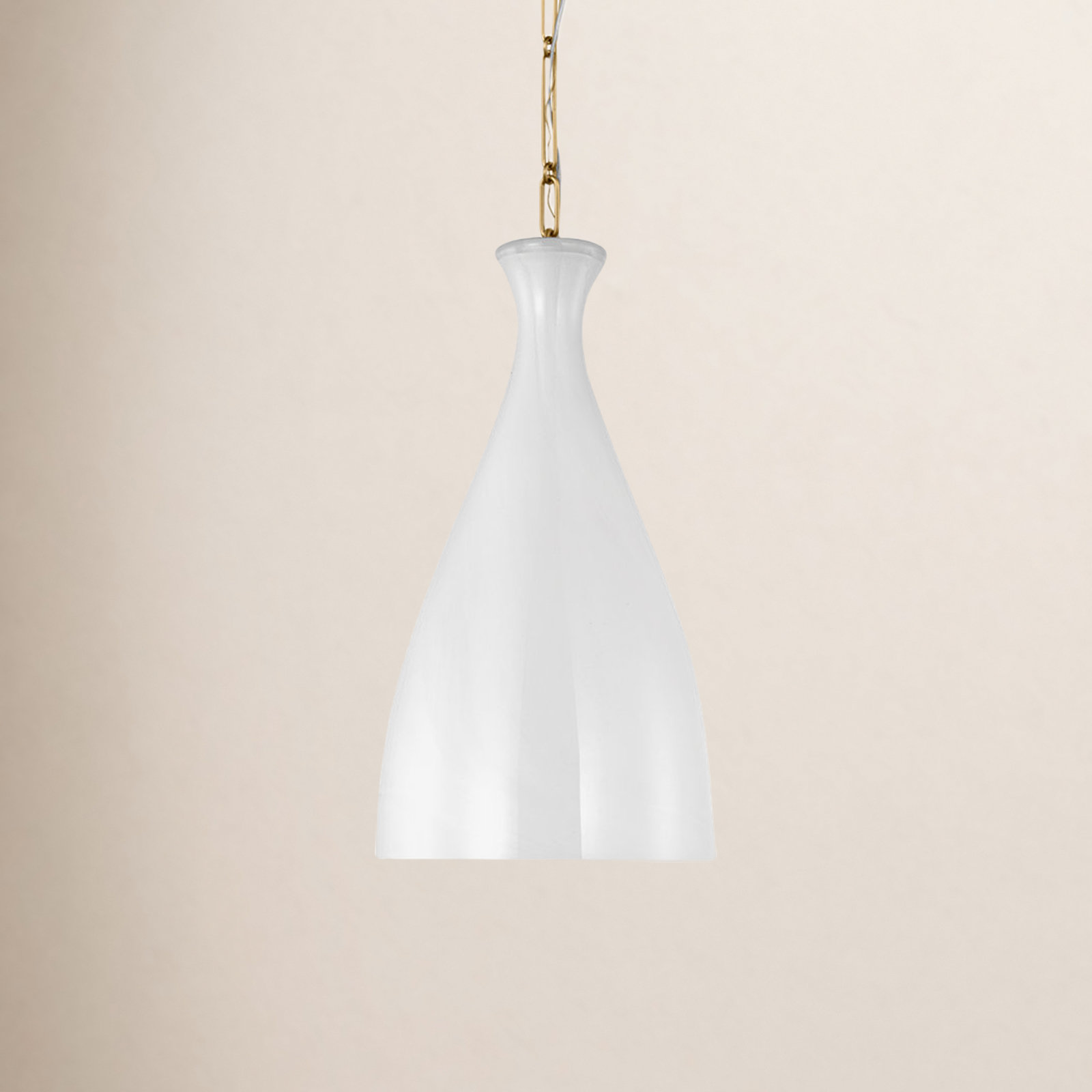 Giacomo Single Light Glass Dimmable Pendant, Striated Glass