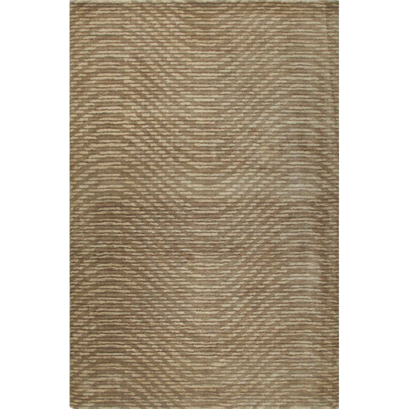Hand Tufted Wool Area Rug in Brown