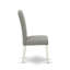 5 Piece Dinette Set for 4 Includes a Round Kitchen Table and 4 Dark Shitake Linen Fabric Parson Dining Room Chairs, 42x42 Inch, Linen White-1357128785-1357128787