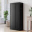 Armoire de cuisine 61 po en métal avec tablettes robustes et assemblage sans outil
