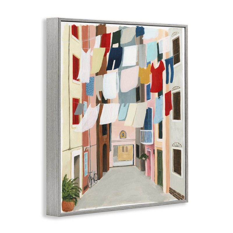 «Colorful Laundry Day», reproduction, Estampe numérique Farmhouse, H 14 po x l 11 po