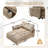 Corduroy Upholstered Chaise Lounge Sofa Chair(Just Half)-943776656