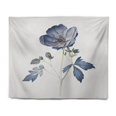 Tapisserie en polyester indigo foncé avec des punaises