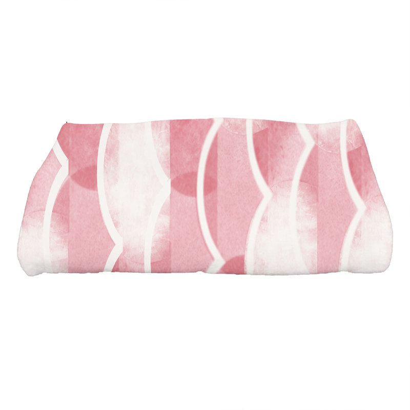 Serviette de bain à imprimé géométrique Aksel, Rouge