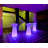 43" USB Rechargeable LED Illuminated Outdoor Bar Table, RGB Dimmable w/ Remote