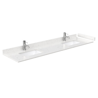 Plateau de meuble-lavabo double 80 "avec lavabo