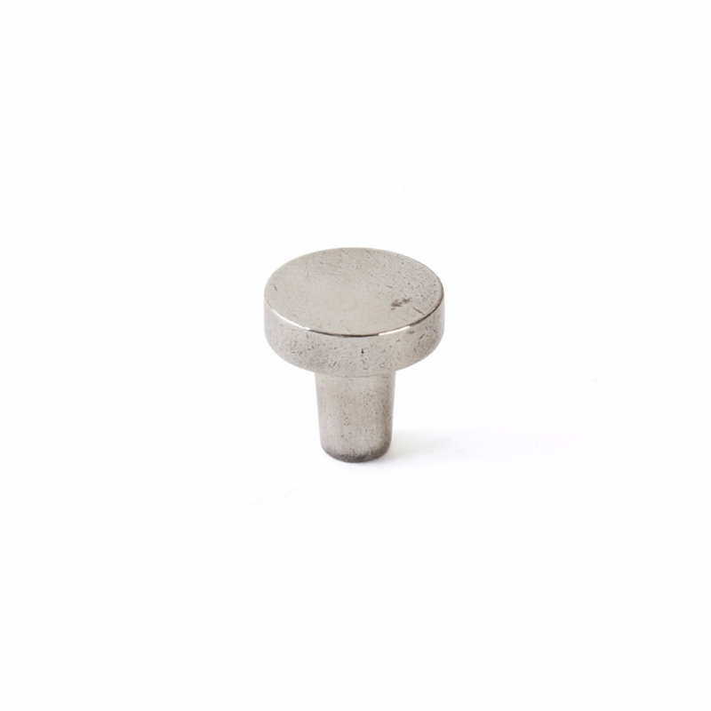 Schaub Turno 1-1/4" Round Cabinet Knob, Polished White Bronze
