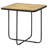 Travertine And Black Accent Table