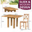 4 - Person Solid Oak Dining Set