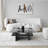 Modern Coffee Table, Black & Fume Color, 35.4 x 13.8 x 35.4 inches | 100% Tempered Glass Top, 100% Melamine Coated Particle Board Frame, PVC Edgebanding | Stylish Addition for Living Room & Contemporary Spaces-1217711237-1217711236-1235194711