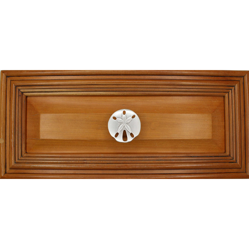 1 1/2" Sand Dollar Small Knob, Brushed Nickel, 1.75" L x 1.75" W, 1