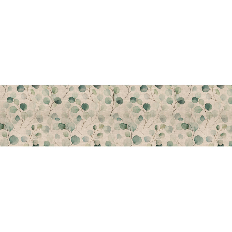 Burchett Vinyl Machine Printed Area Rug, Rectangle 2'2" x 8'2.4"