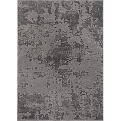 Leong Collection Transitional Gray Geometric Area Rug