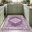 Purple Medallion Vintage   area rugs for Living Room, Soft and Comfortable, Suitable for all seasons, easy to maintain, machine washable Indoor floor mat, Under Table Farmhouse suitable for Bedroom, Dining Room, Study,  Balcony, Home Decor Patio-1850903363