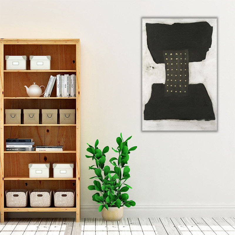 "Black I" - reproduction d'art sur toile, H 18 po x l 12 po