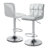 Faux Leather Swivel Bar Stools, Adjustable Counter Height Barstools Chair with Backrest and Footrest-466360030-518786943